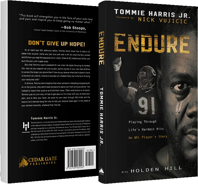 Endure by Tommie Harris — book cover mockup