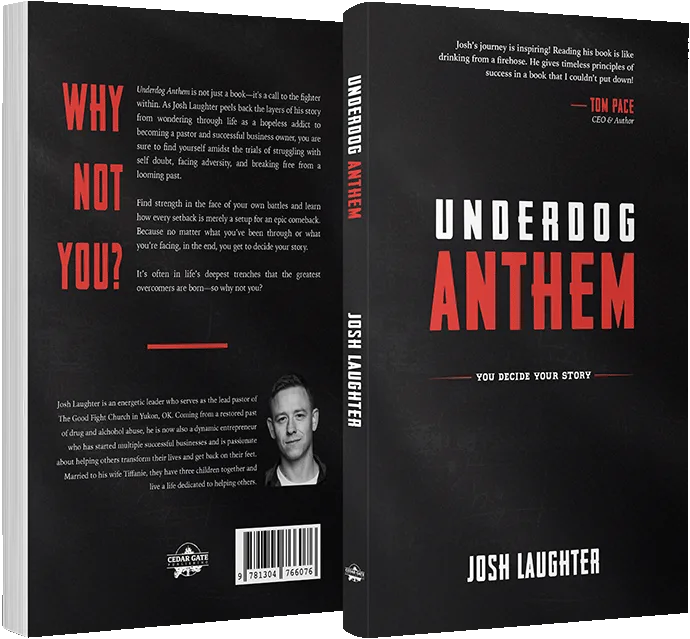 Underdog Anthem by Josh Laughter — book cover mockup